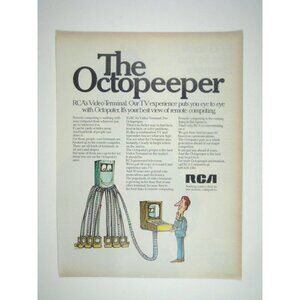 RCA Octopeeper Video Terminal Ad Print Remote Computing 1960s Vintage ADVERT Ad
